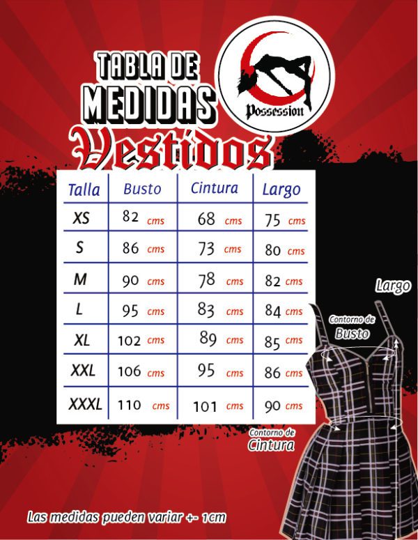 tablas de medida Possession