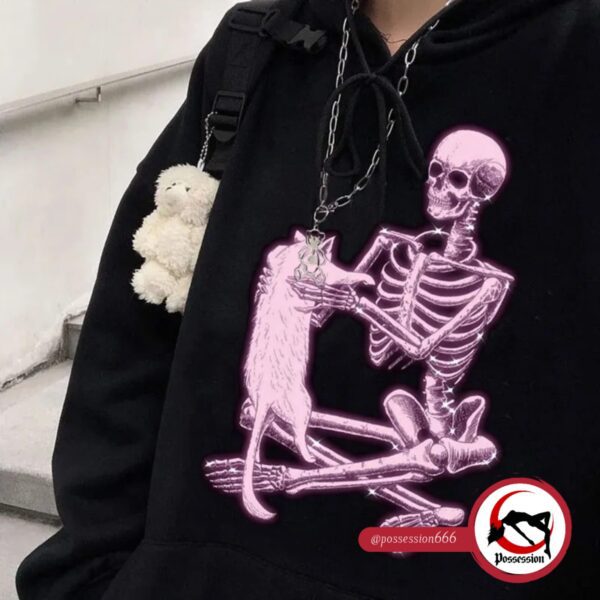 Hoodie Skull Cat - Possession666