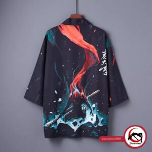 Kimono samurai rojo