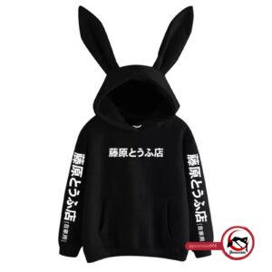 Hoodie Negro con Orejas