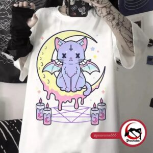 Camiseta Gato Alado Lunar