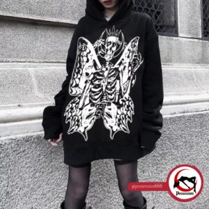 Hoodie Oversize Esqueleto Alado