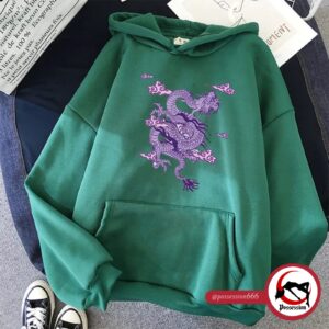 Hoodie Oversize Estampado Dragón Possession666